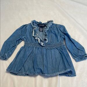Blue Denim Ruffle Top from Ralph Lauren